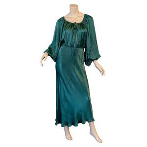 AUGUSTE THE LABEL Emerald Green Zelda Midi Dress  * Medium